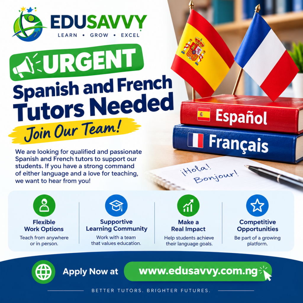 spanish and french tutors needed